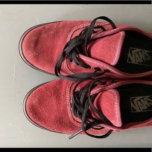Vans red suede lo pro - womens 7.5